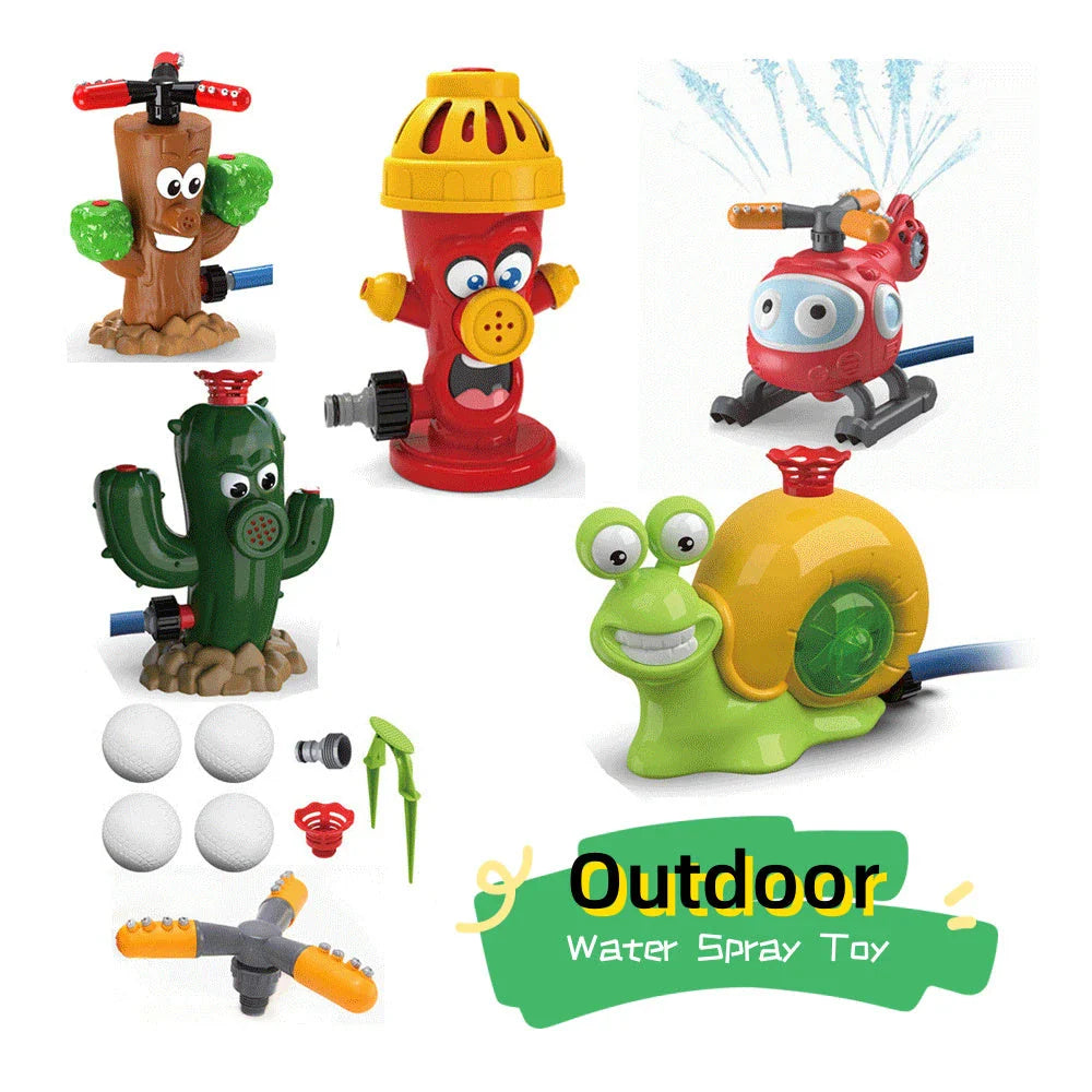 Playful backyard water sprinkler with adorable cactus design, perfect for summer fun and outdoor entertainment