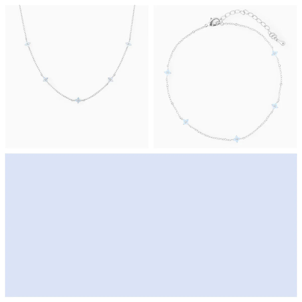 Elegant gold and silver floral necklace with adjustable chain and flower charm, perfect for vacation and beach outfits