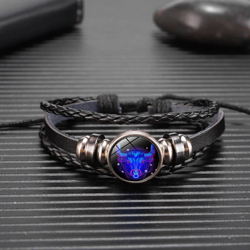 Zodiac Constellation Bracelet in Braided Design for Men, Women, and Kids