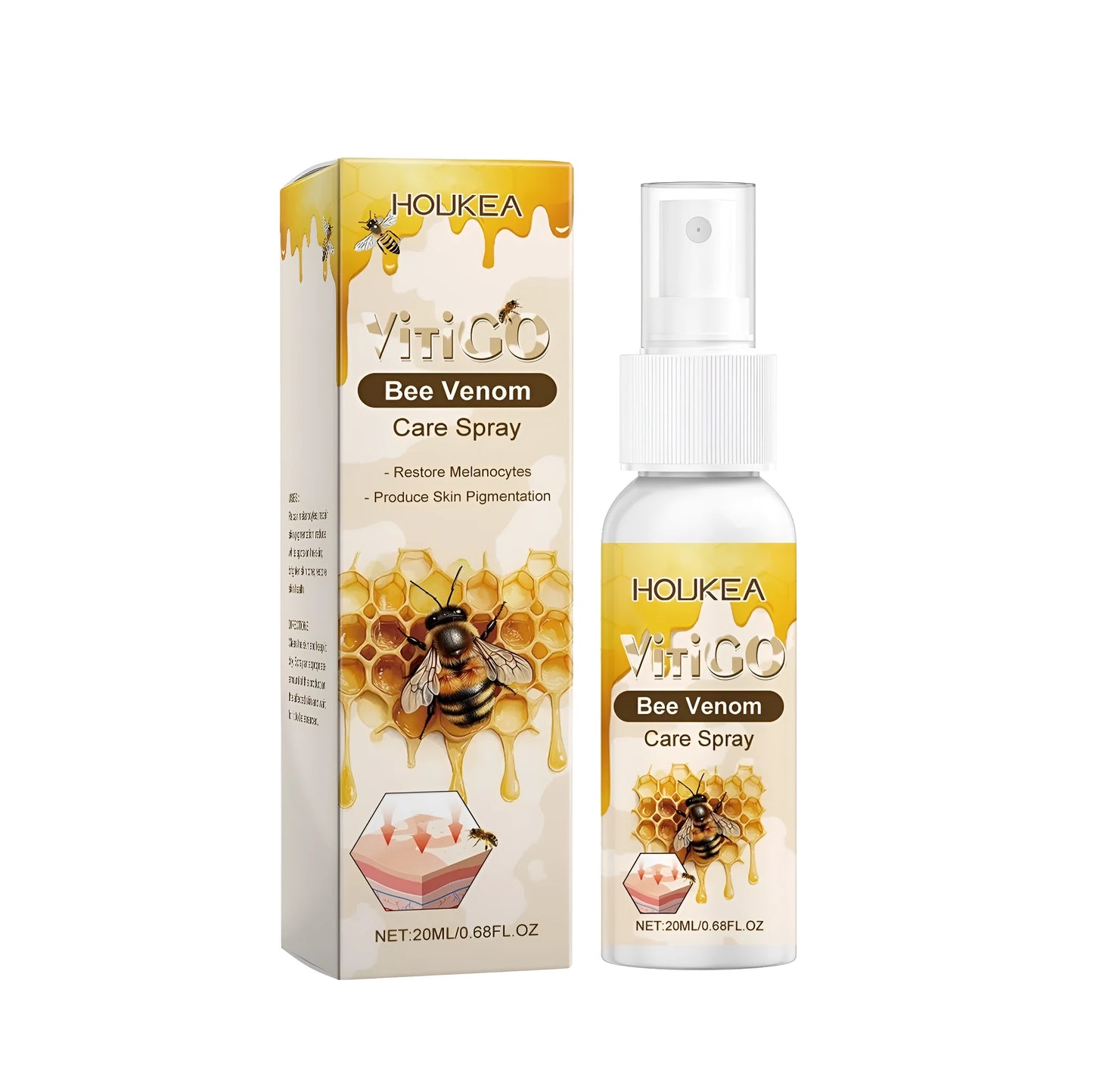20ml Care Spray bottle with menthol and bee venom formula for topical muscle and joint relief