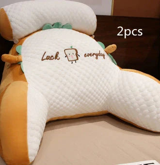 A cozy lumbar support cushion with a soft, breathable design for comfortable back and posture support