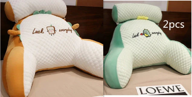 A cozy lumbar support cushion with a soft, breathable design for comfortable back and posture support