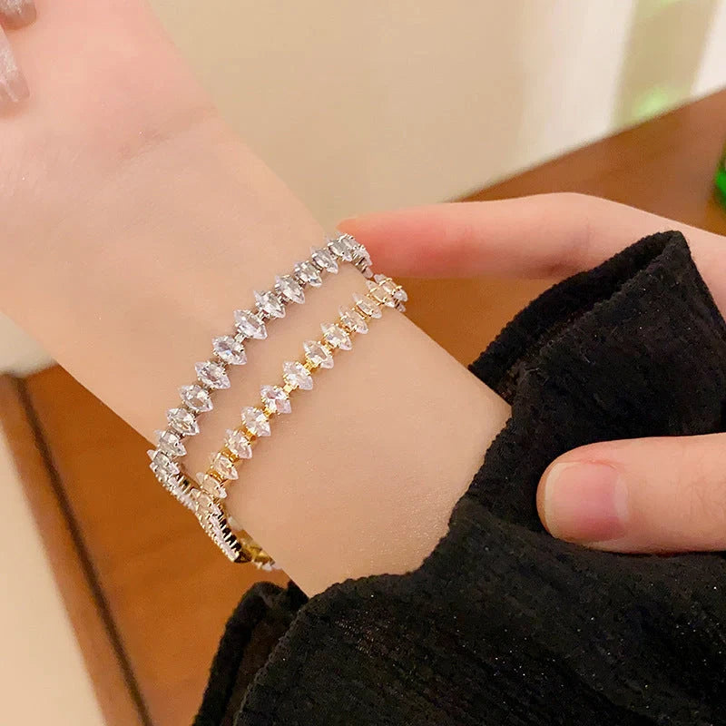 Elegant Zircon Geometric Bracelet for Women in various colours