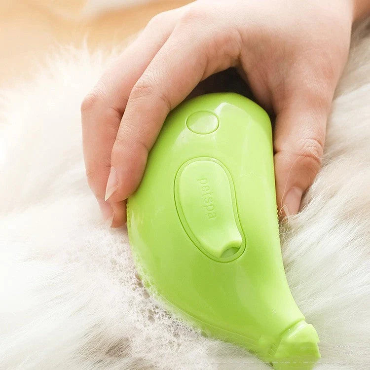 A versatile 3-in-1 pet grooming brush with steamy massage and hair removal features, perfect for cats and dogs.