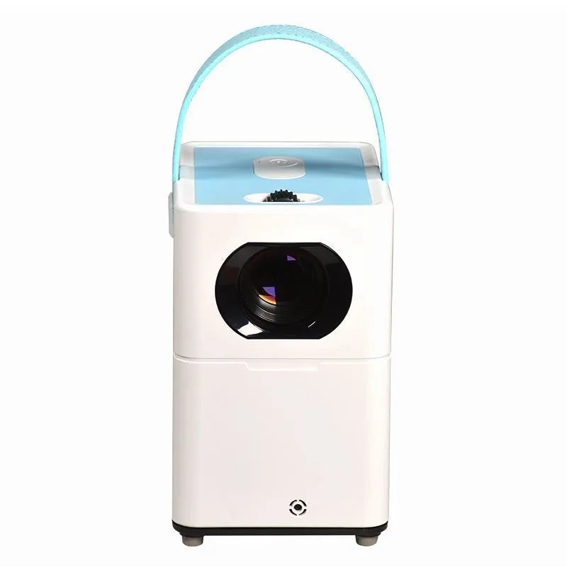 Smart HD projector with Android system and remote control on table