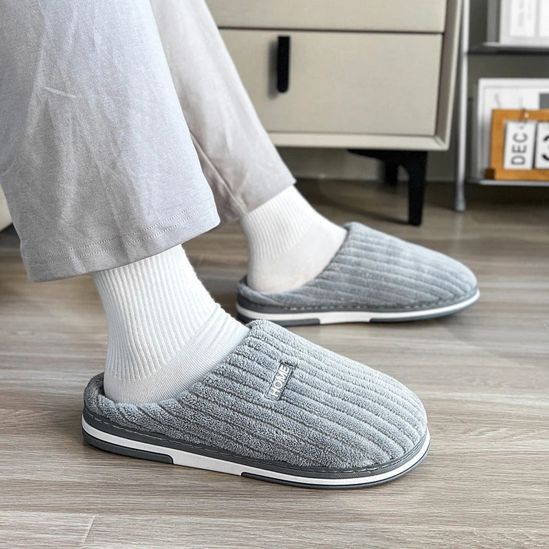 Cozy cotton slippers in various vibrant colors for comfortable indoor wear