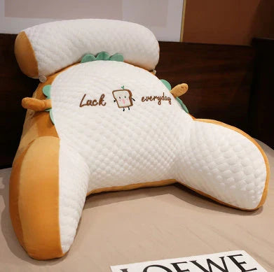 A cozy lumbar support cushion with a soft, breathable design for comfortable back and posture support