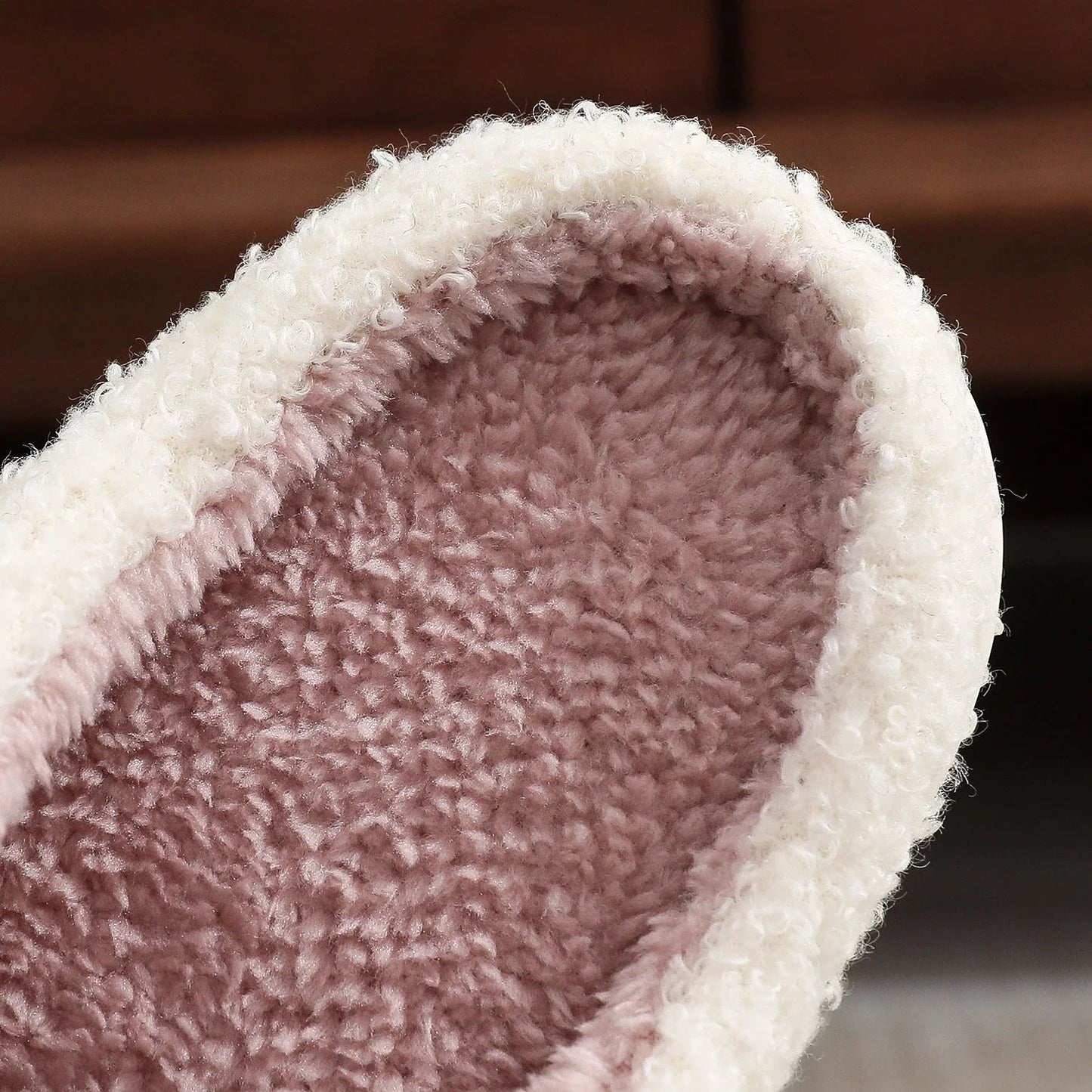 Soft, plush Santa Claus plaid slippers with non-slip soles for cozy indoor wear