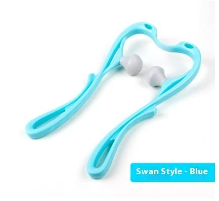 Ergonomic neck massager with smooth-rolling balls for relieving muscle tension and promoting relaxation