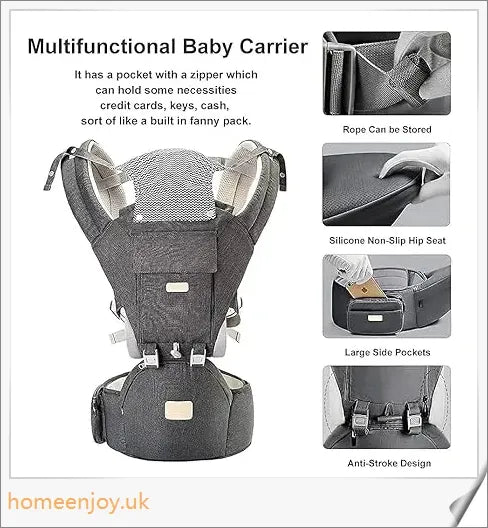 Ergonomic baby carrier made with soft, breathable cotton for comfortable, secure babywearing