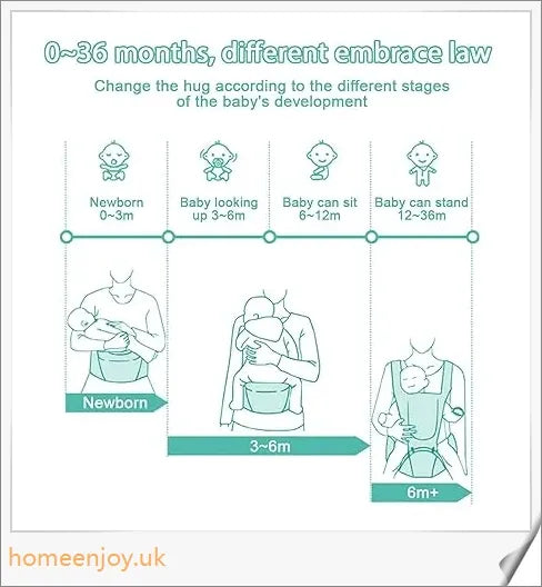 Ergonomic baby carrier made with soft, breathable cotton for comfortable, secure babywearing