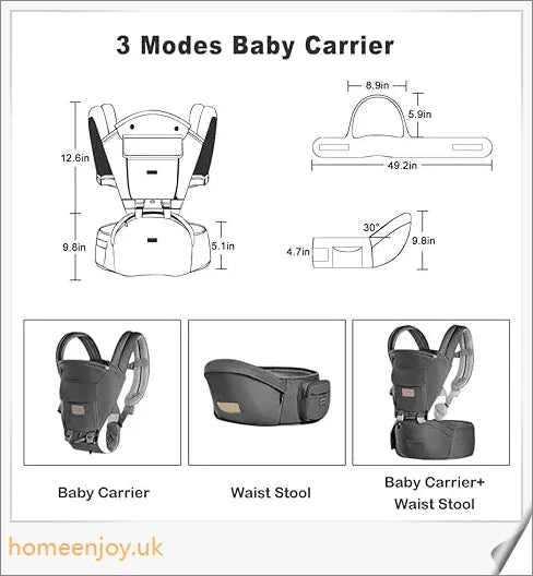 Ergonomic baby carrier made with soft, breathable cotton for comfortable, secure babywearing