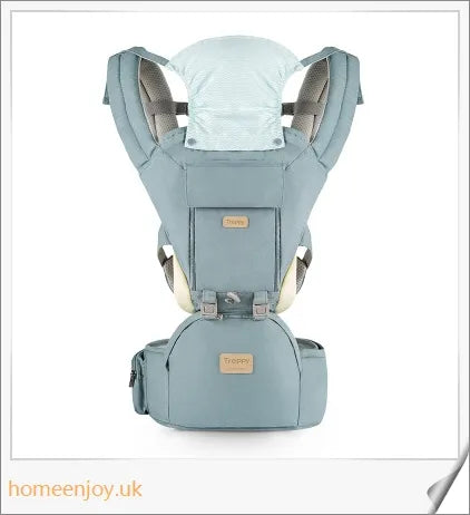 Ergonomic baby carrier made with soft, breathable cotton for comfortable, secure babywearing