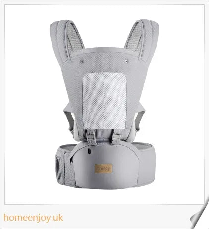 Ergonomic baby carrier made with soft, breathable cotton for comfortable, secure babywearing