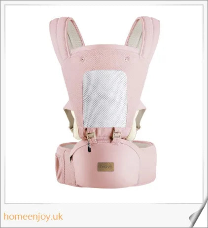 Ergonomic baby carrier made with soft, breathable cotton for comfortable, secure babywearing
