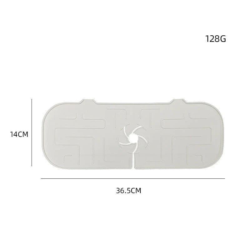 Premium silicone faucet splash guard for clean, dry kitchen and bathroom countertops