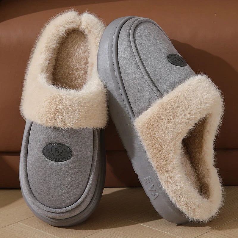 Cozy and warm men's winter slippers made with premium suede and plush lining for maximum comfort and style