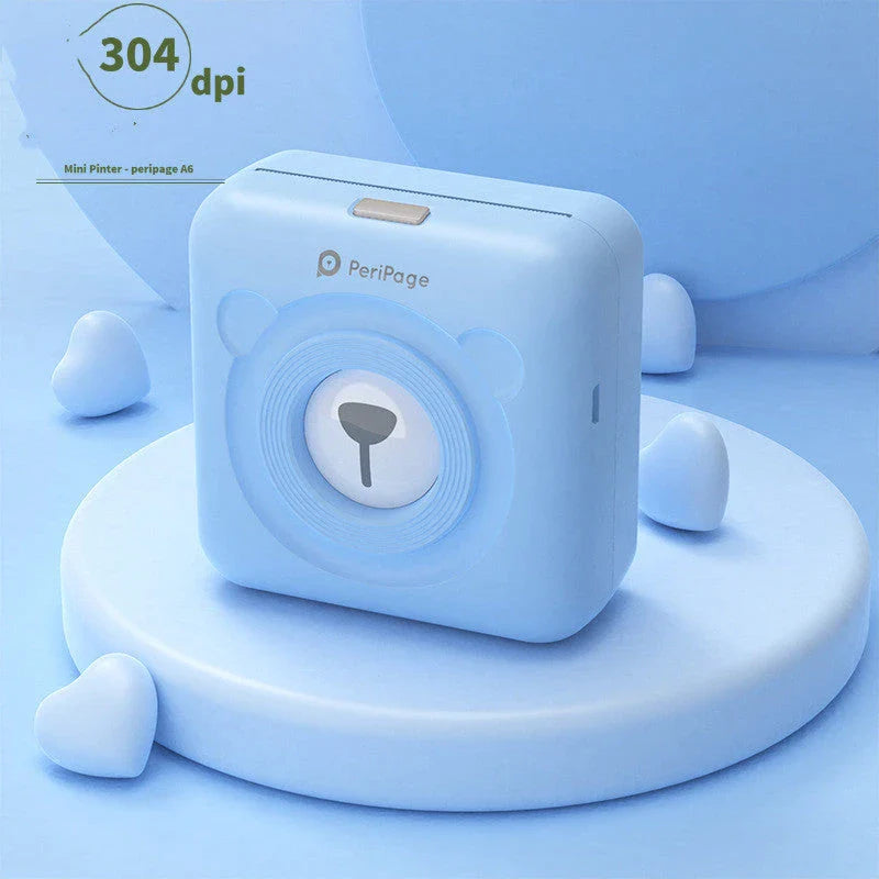 Compact Bluetooth thermal printer for instant photo printing, with wireless connectivity and customizable templates