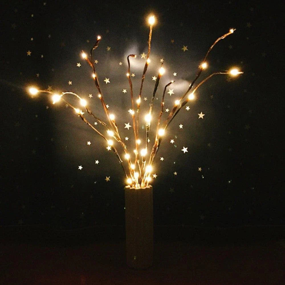 Enchanting 20-LED twig lights for creating a cozy, festive ambiance in any room or event