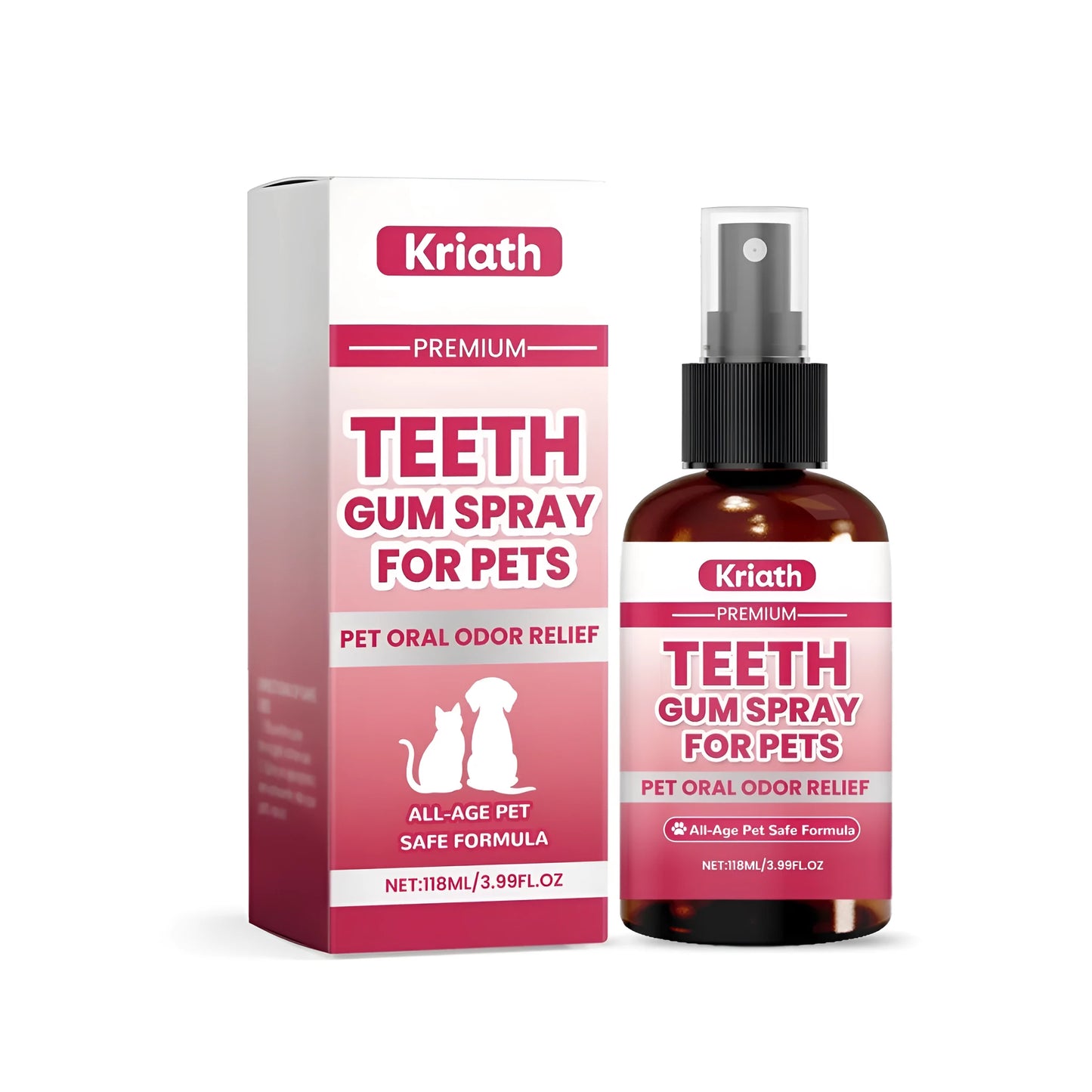 118ml pet oral spray bottle for dogs and cats with mint leaf extract and vitamin B1