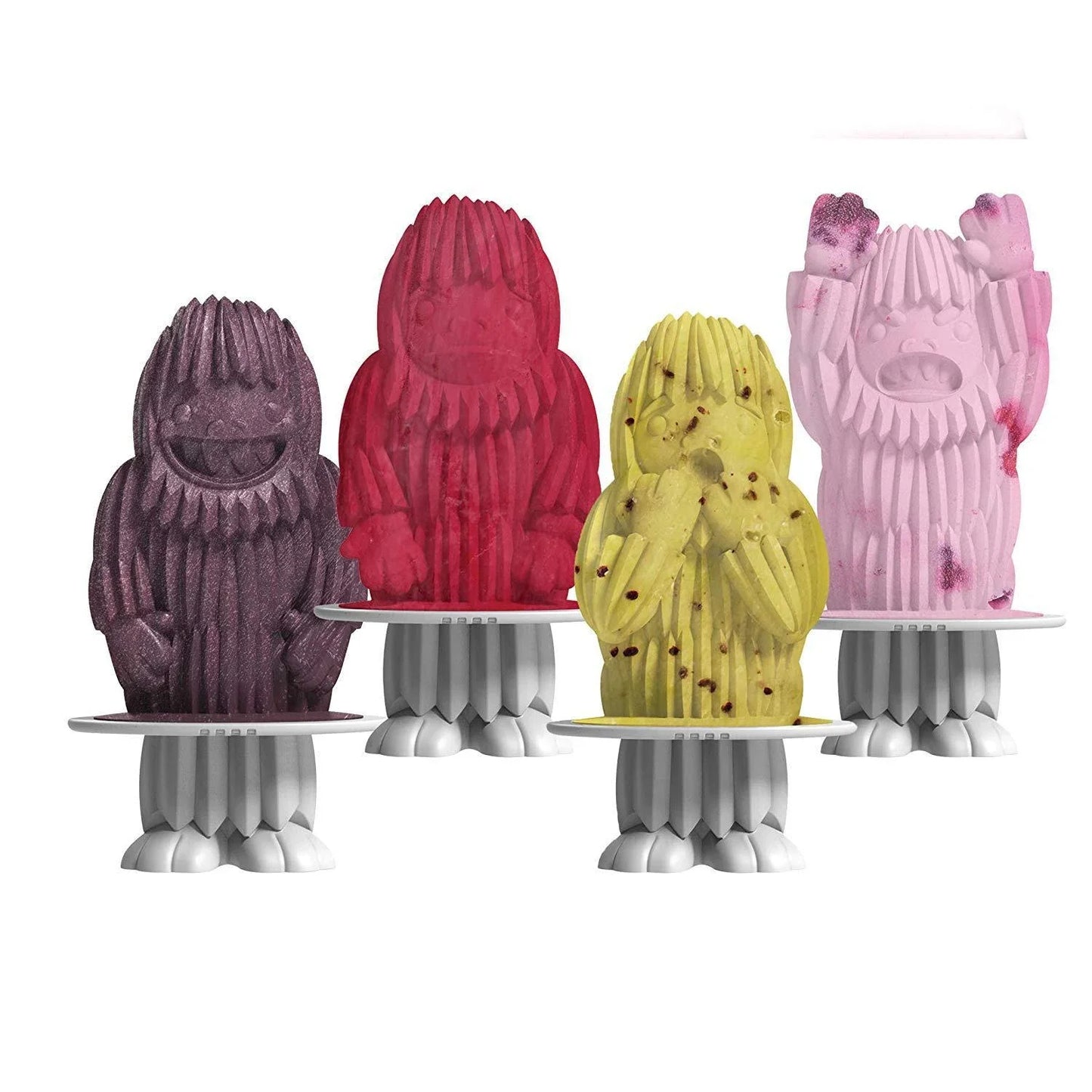 Spooktacular silicone zombie popsicle mold with unique skull and skeleton designs for making creepy-cool frozen treats