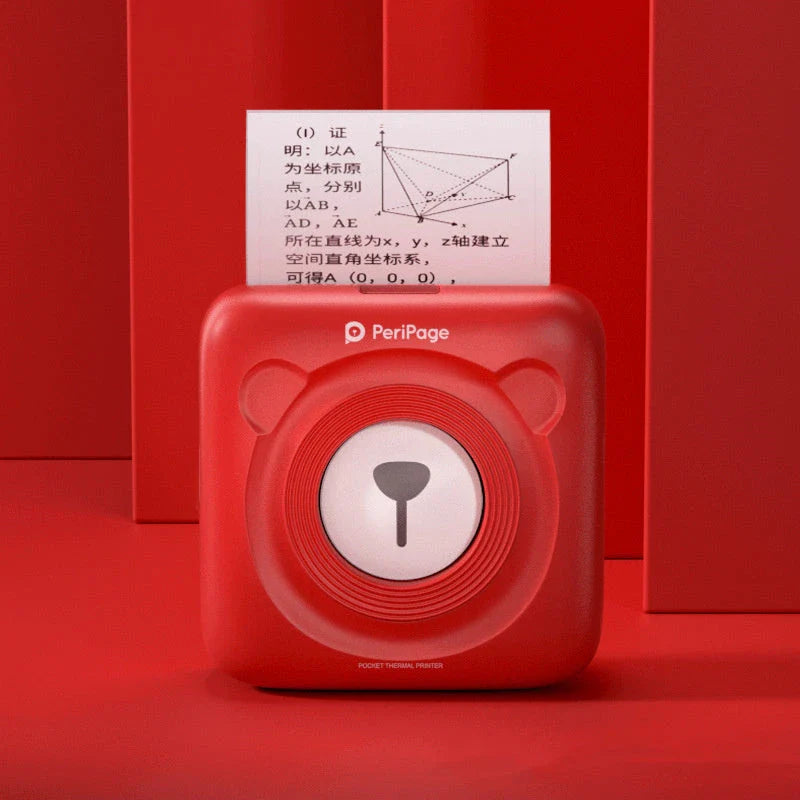 Compact Bluetooth thermal printer for instant photo printing, with wireless connectivity and customizable templates
