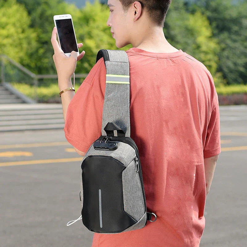 Durable Oxford cloth shoulder bag with zipper closure, adjustable strap, and spacious interior for everyday use