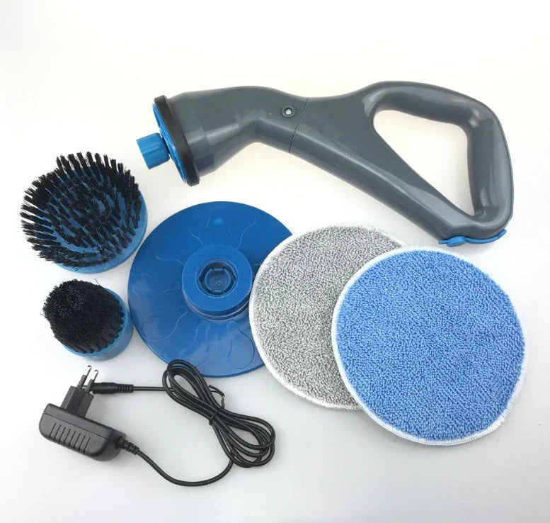 Heavy-duty electric cleaning scrubber with powerful 100-watt motor for efficient whole-home surface cleaning