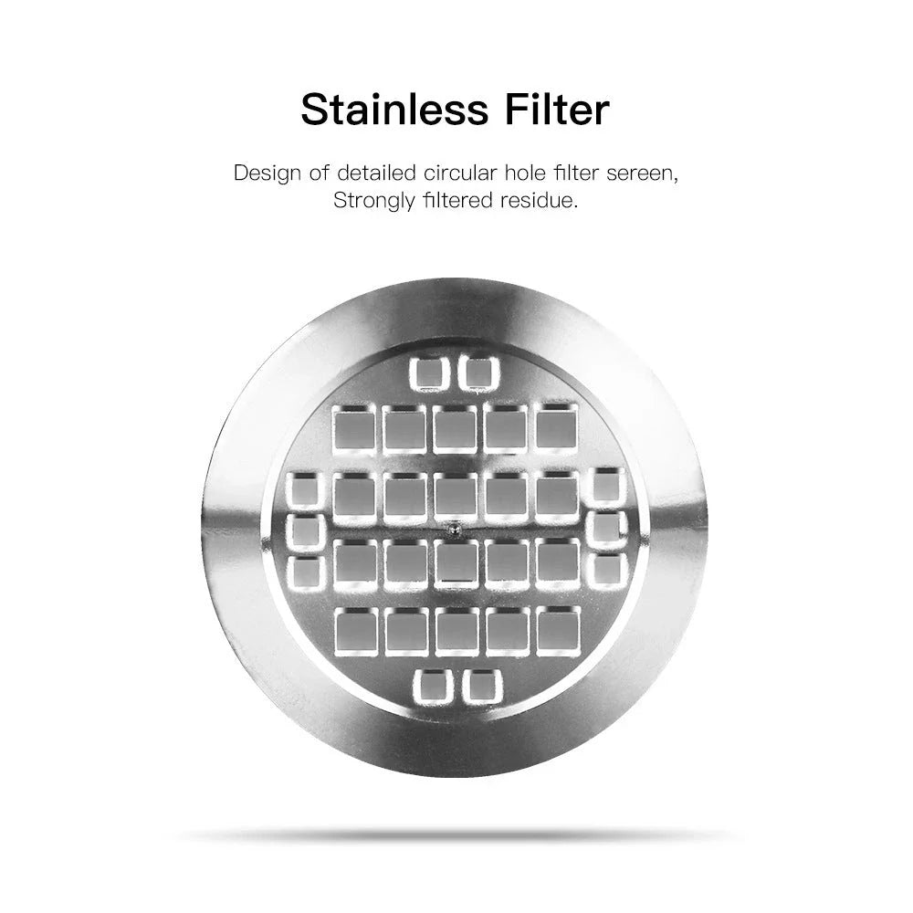 Premium stainless steel coffee capsule shells with a sleek square design, perfect for home, office, and cafe use.