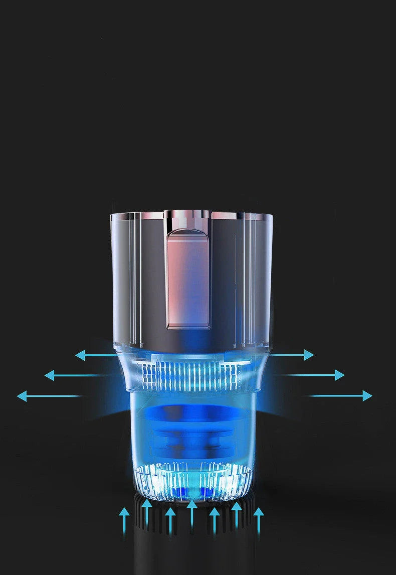 Versatile car cup holder with digital temperature control, non-slip design, and the ability to keep drinks hot or cold on the go