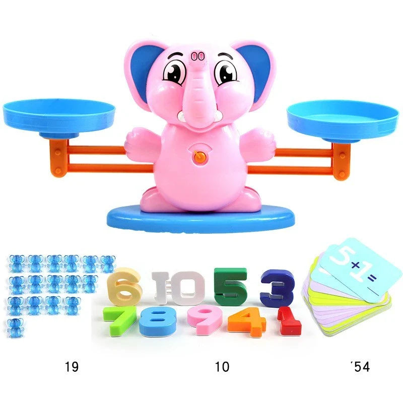 Engaging early math learning toys with colorful digital characters, including monkeys, penguins, and other animals, designed to teach preschoolers essential numeracy skills through interactive play.