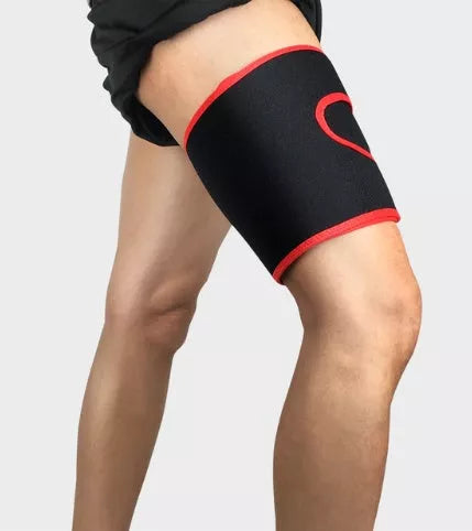 Kewlioo Neoprene Sauna Thigh Trimmer in black, yellow, red, and blue with adjustable side codes