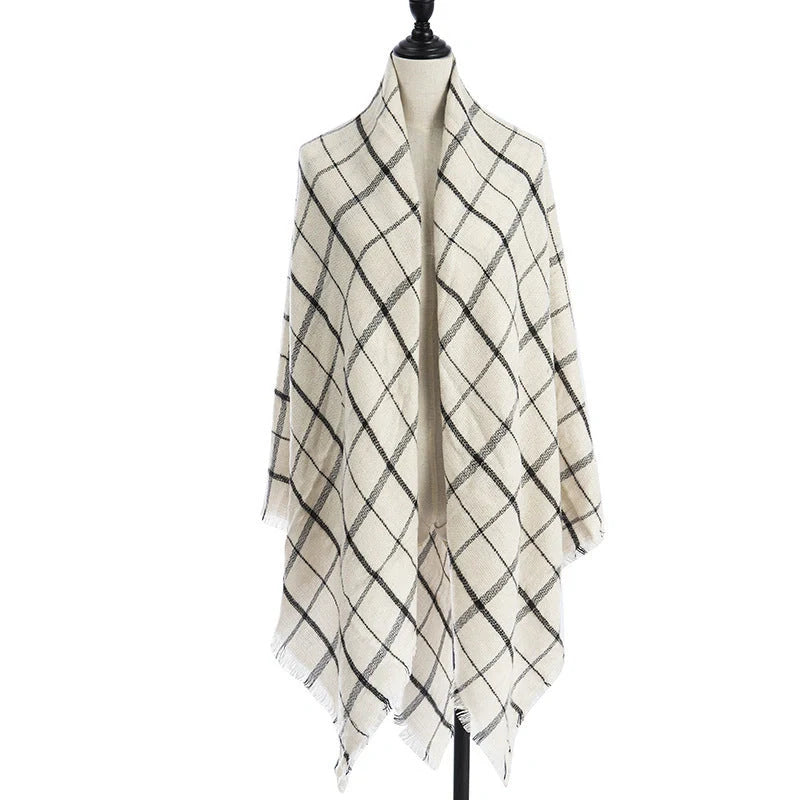 Luxury plus-sized double-sided cashmere-like scarf shawl in various colours