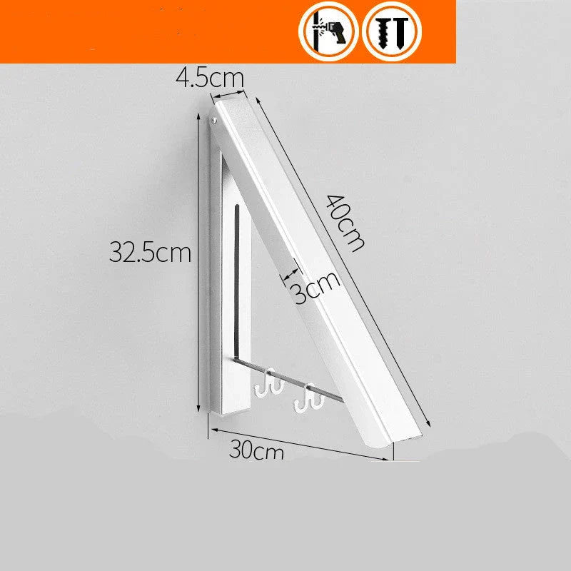Foldable Aluminum Alloy Wall Hanger with Sturdy Triangle-Shaped Design and Rust-Resistant Finish