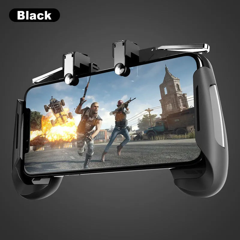AK16 extendable mobile game controller with adjustable phone clamp and L1R1 trigger buttons