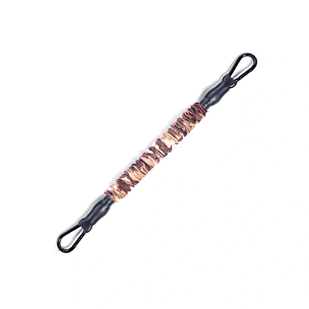 Elastic pull rope in flame camouflage, 26cm length with 6KG resistance for men's fitness training