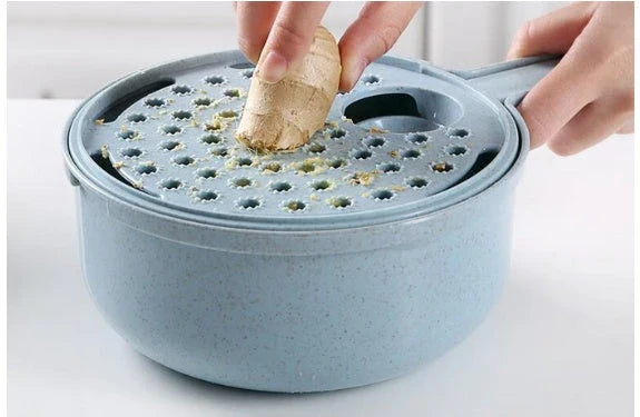 8-in-1 Mandoline Slicer with Stainless Steel Blades and BPA-Free Plastic for Effortless Vegetable Prep