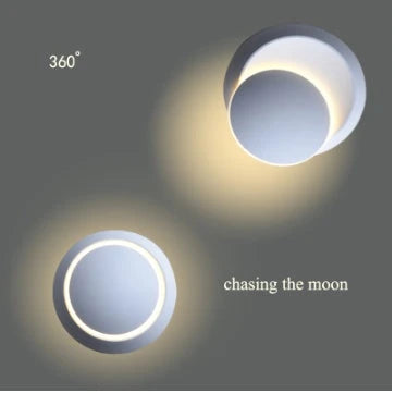 Stylish LED Moon Bedside Lamp with Sleek Iron Shade and Warm Ambient Glow