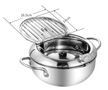 Stainless Steel Telescopic Frying Basket with Removable Thermometer for Precise Temperature Control and Easy Frying