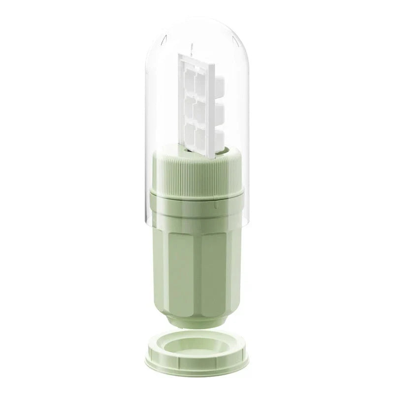 Versatile ice tray with rotating release mechanism, leak-proof lid, and stackable design for effortless frozen creations