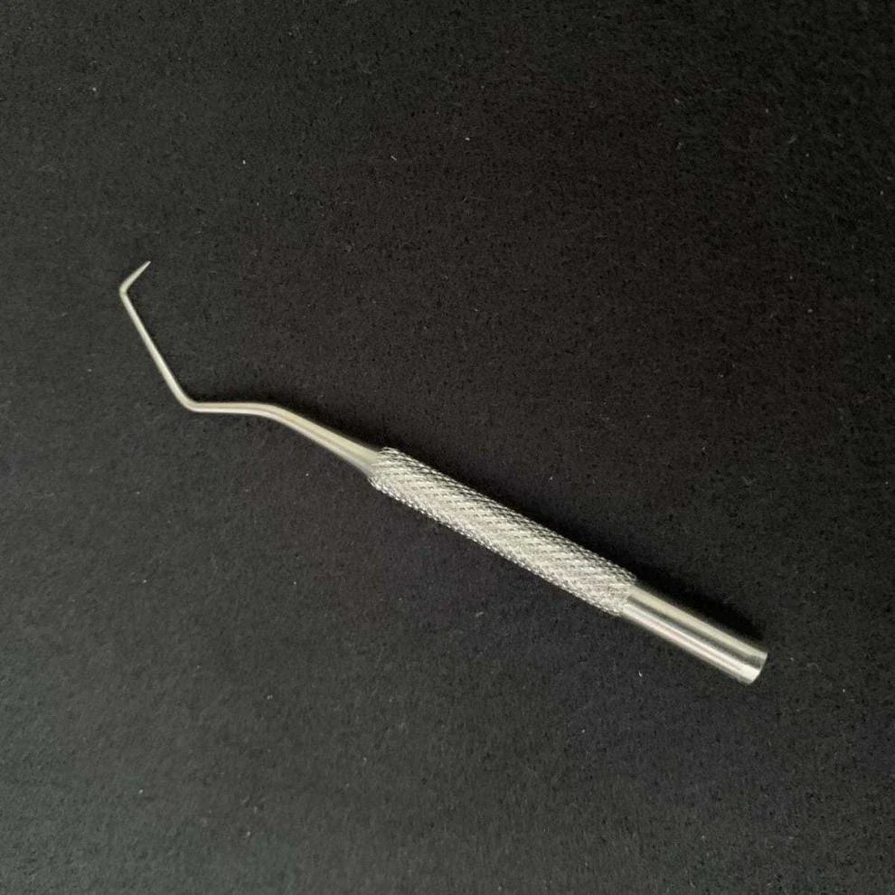Premium stainless steel toothpick set with dental floss for portable, hassle-free dental care on the go