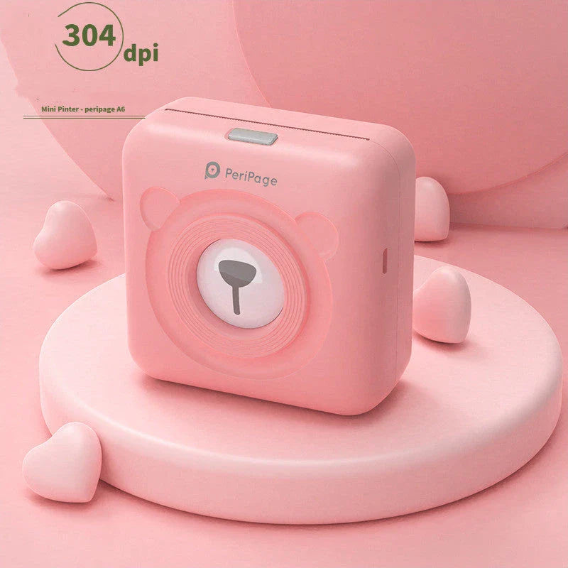 Compact Bluetooth thermal printer for instant photo printing, with wireless connectivity and customizable templates