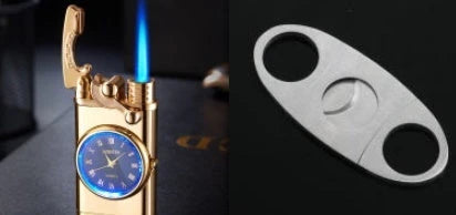 Multipurpose Butane Lighter and Wrist Watch Combo with Adjustable Flame, Durable Construction, and Stylish Design