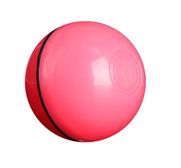 Robotic ball with LED lights and automatic 360-degree rotation, designed to captivate and entertain cats