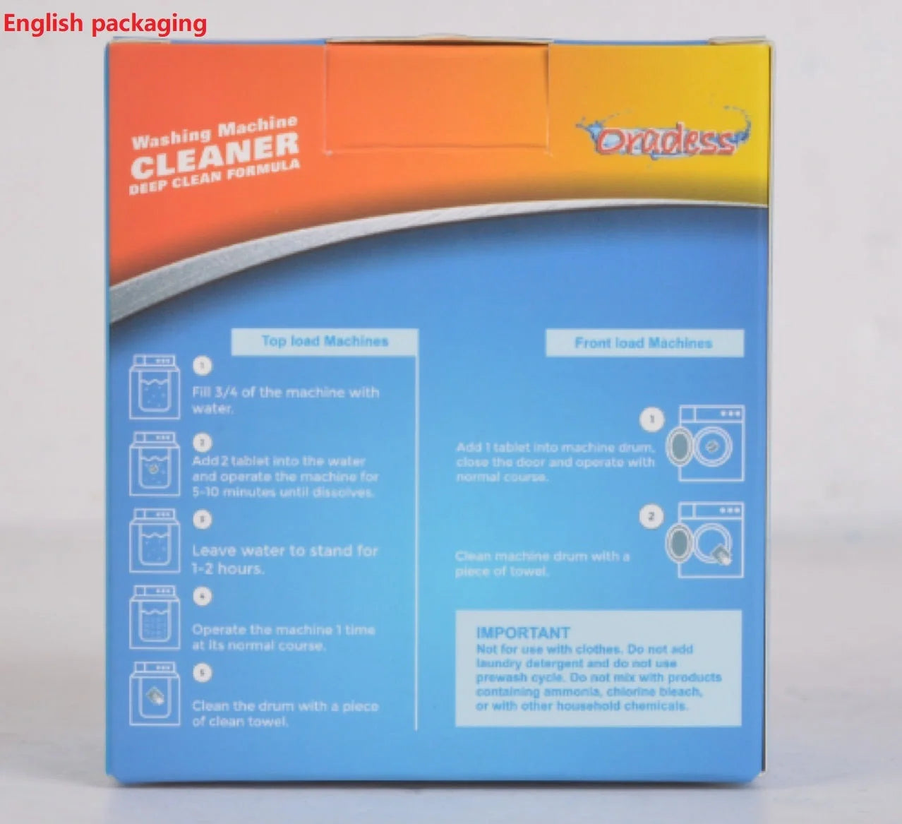 Active Oxygen Washing Machine Cleaner Tablets for a deep and hygienic clean