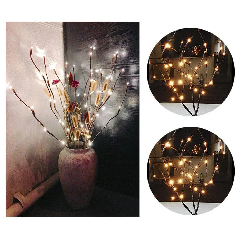 Enchanting 20-LED twig lights for creating a cozy, festive ambiance in any room or event