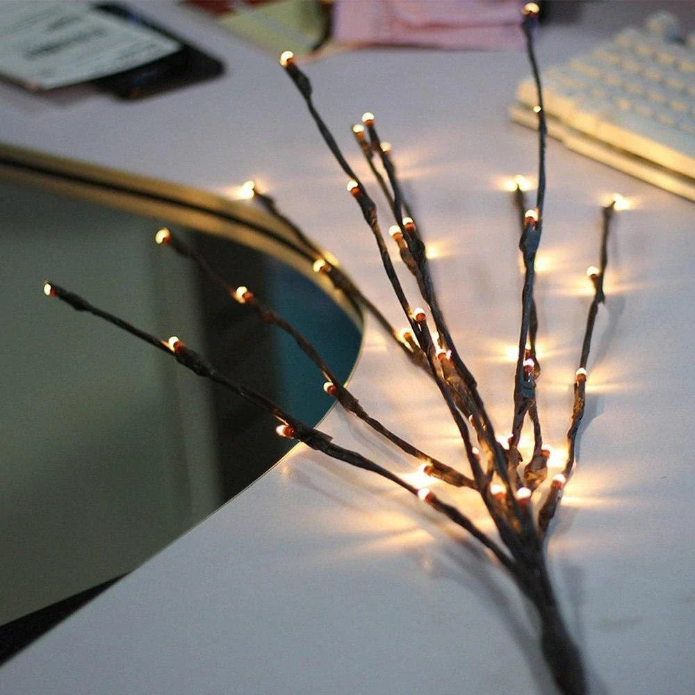 Enchanting 20-LED twig lights for creating a cozy, festive ambiance in any room or event