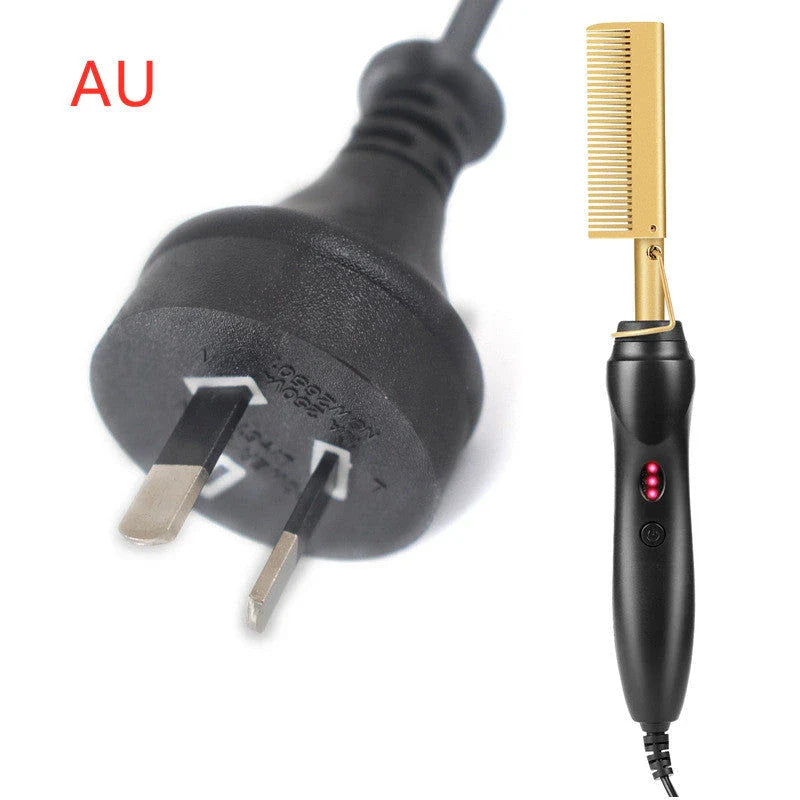 Ceramic Straightening Comb with Adjustable Temperature Settings for Smooth, Frizz-Free Hair