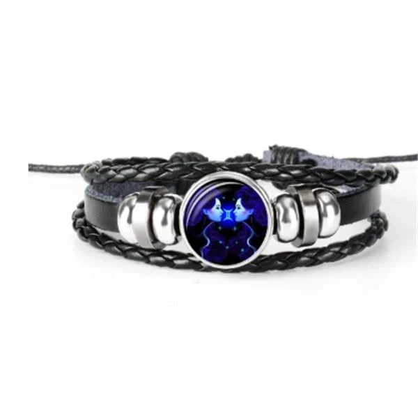 Zodiac Constellation Bracelet in Braided Design for Men, Women, and Kids