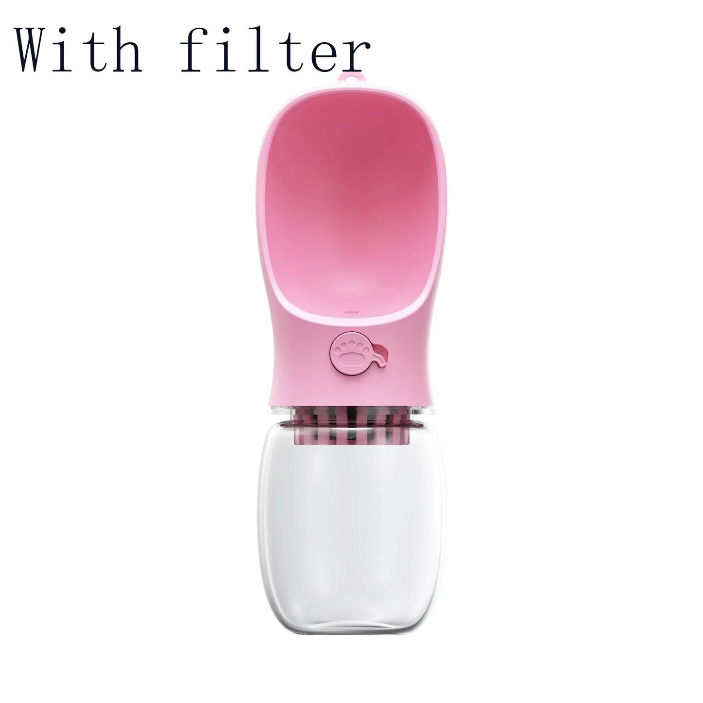 Durable, leak-proof pet water bottle with one-touch button for easy, mess-free hydration on the go